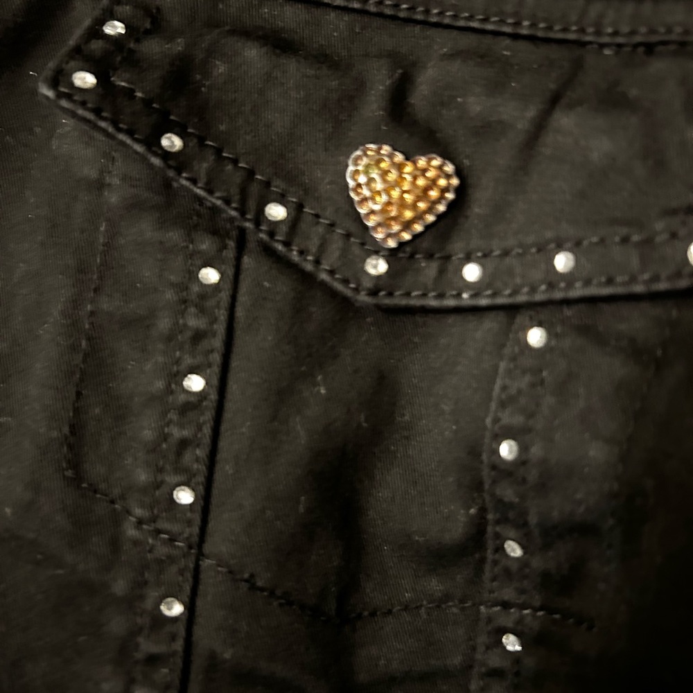 Quacker Factory vintage black denim heart jacket. Size M. - Picture 8 of 8